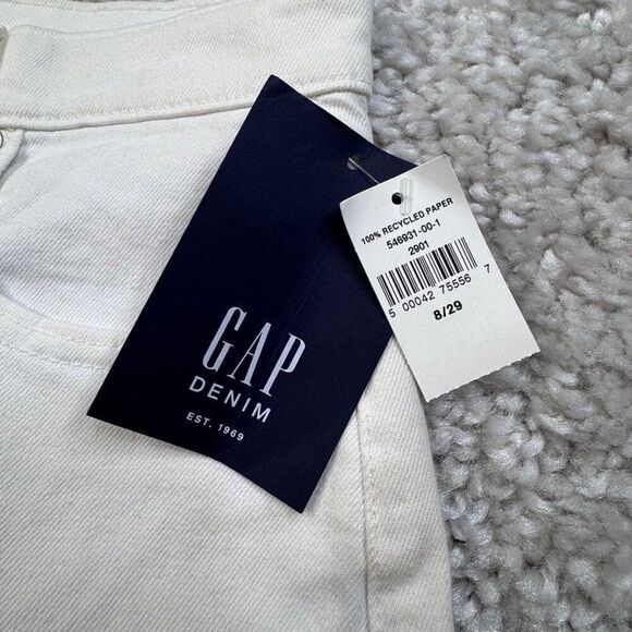 Gap High Rise Cigarette Jeans White 8/29 NEW - Picture 5 of 14